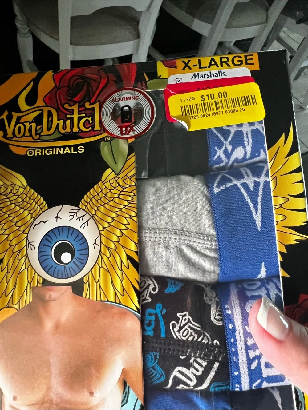 Von Dutch Men’s Boxer Brief Pack - Blue, Gray & Black